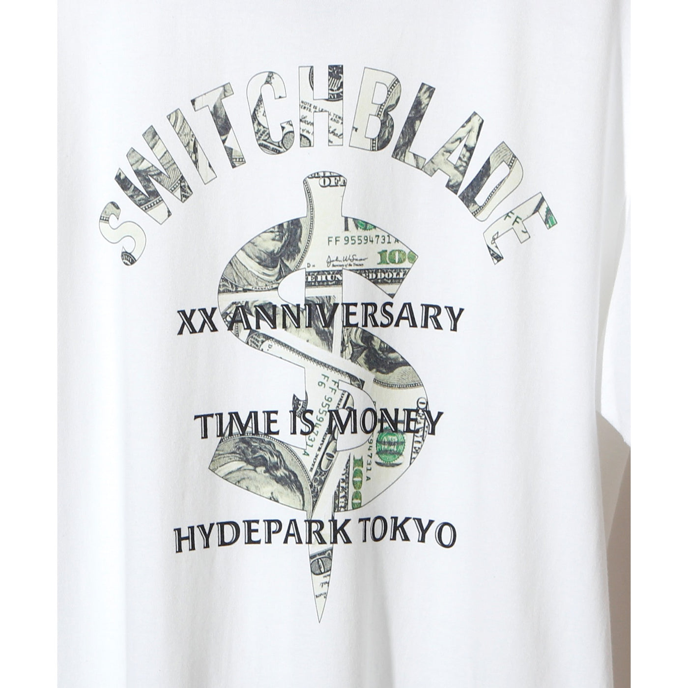 HYDE x SWITCHBLADE XX ANNIVERSARY HYDEPARK TOKYO TEE / WHITE