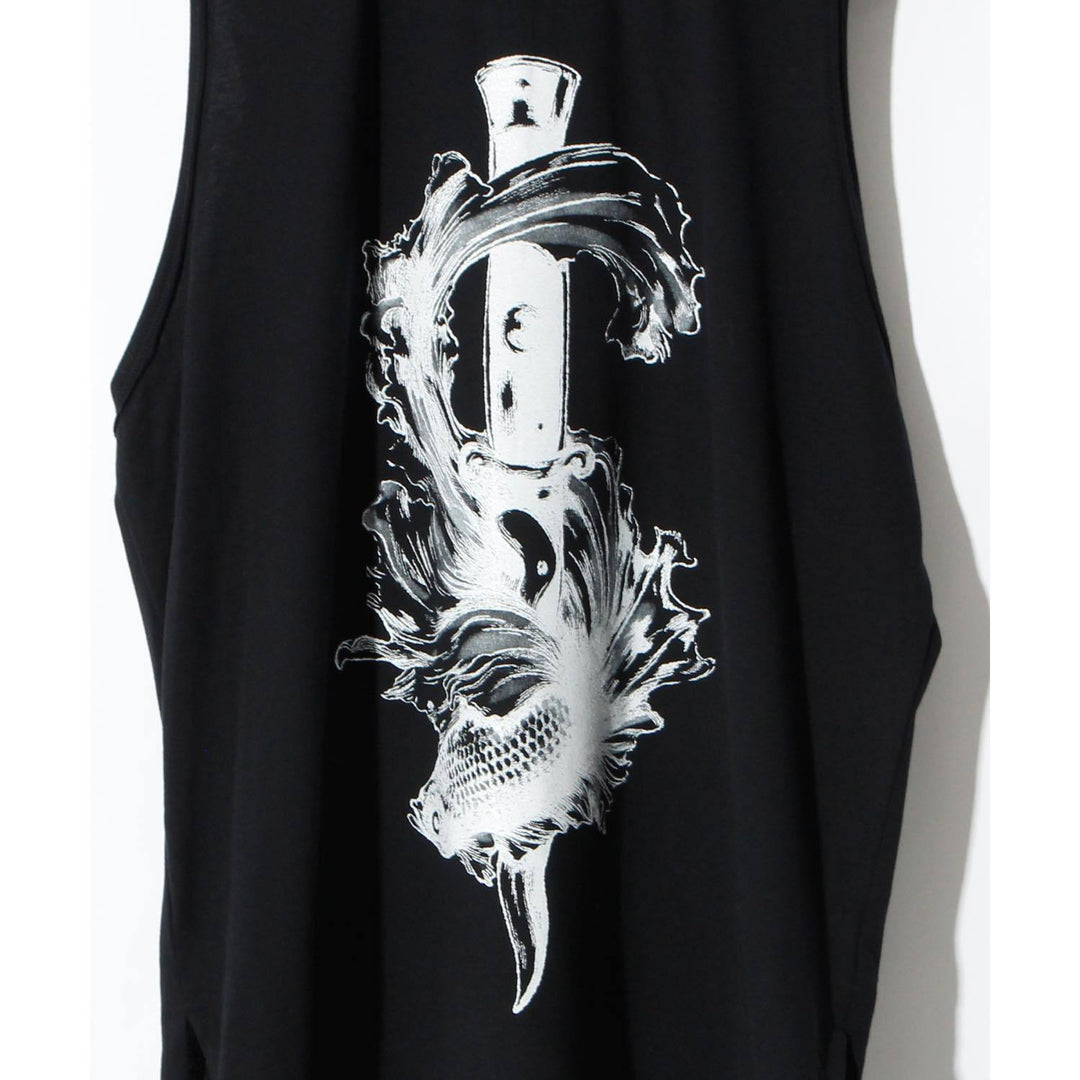 【NOICE】 LOGO STRIPED SLEEVELESS TOP /追跡付 SWITCHBLADE(スイッチブレード)SLEEVELESS HIGH NECK / BLACK